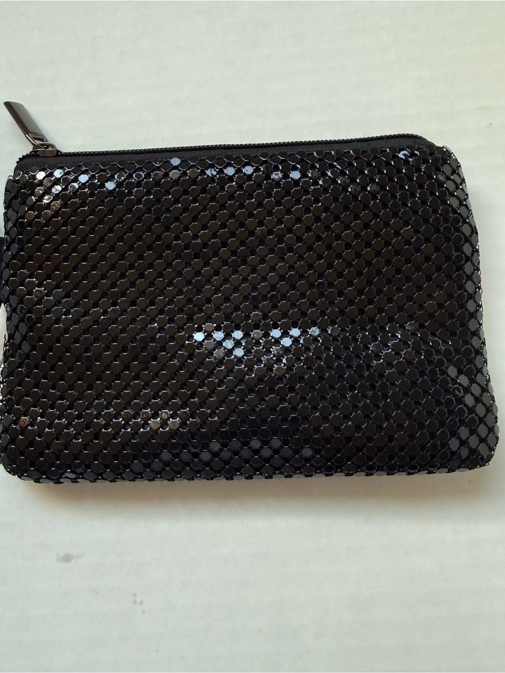 Black Metal Mesh Ring Wristlet Evening Clutch Bag - Picture 2 of 8